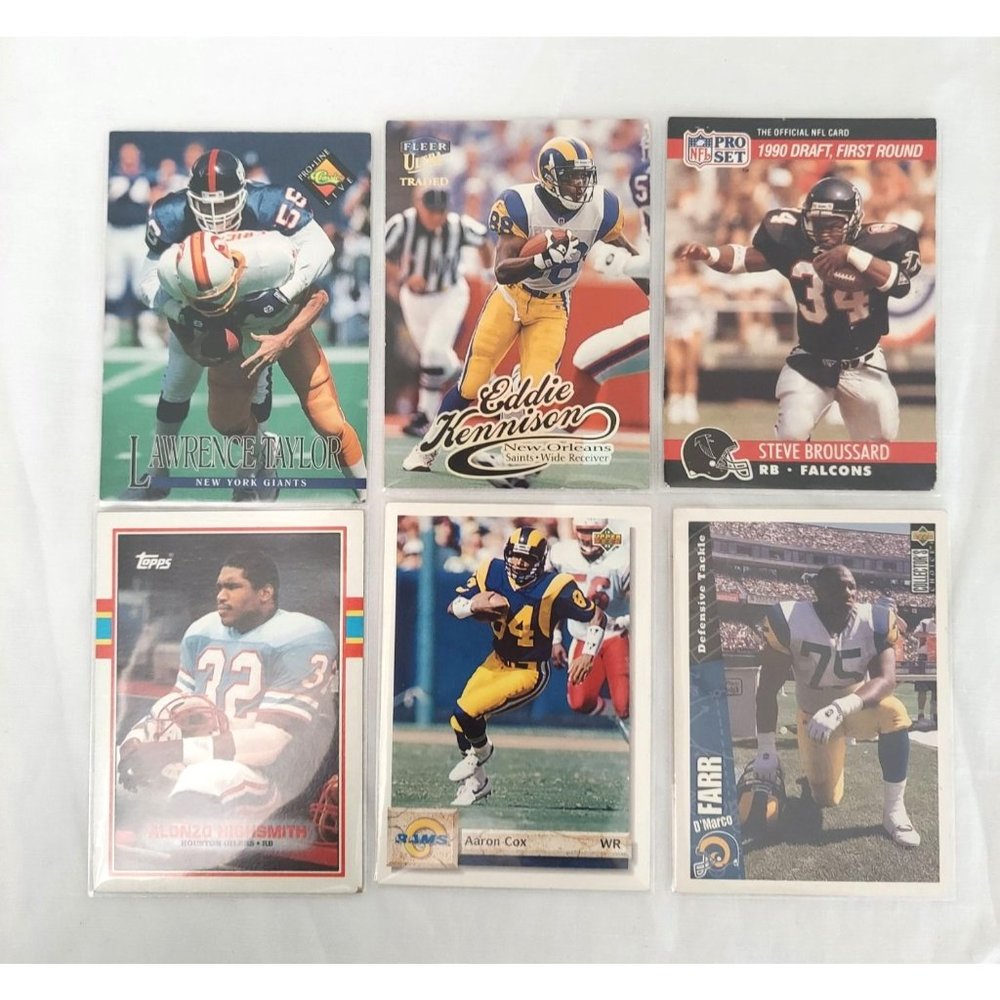 Vintage Mixed Football Trading Cards Score, Fleer, NFL Pro, & Topps 1990's Lot
